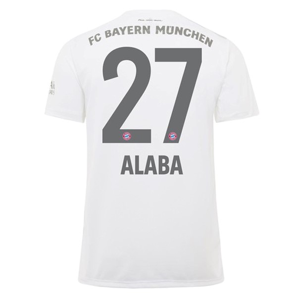Camiseta Bayern Munich NO.27 Alaba 2ª 2019-2020 Blanco